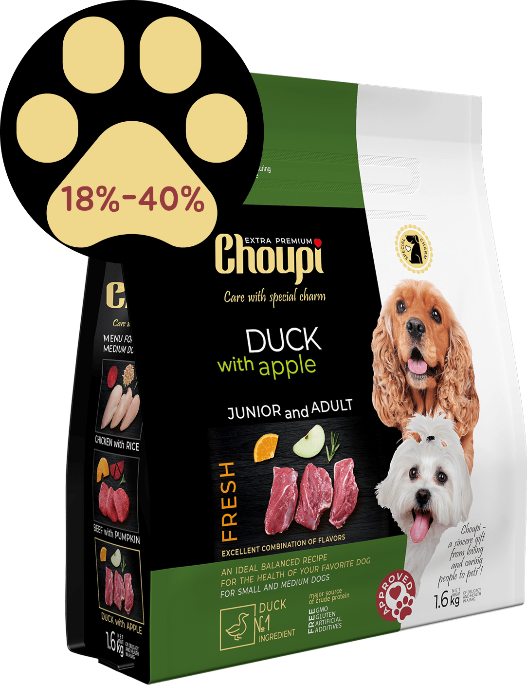 🎁 Tørrfôr til hund - And med eple (100 % rabatt)